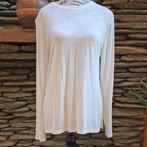 Size XL Cuddl Duds White Long Sleeve Top